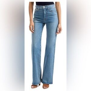 Veronica Beard Crosbie $348 High Rise Slim Wide Leg Jean in Ripple Haze